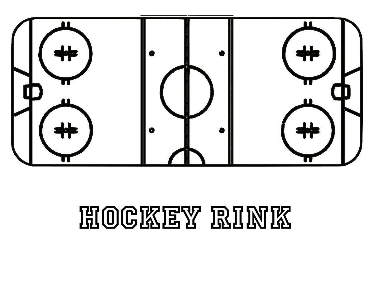 hockey rink coloring page