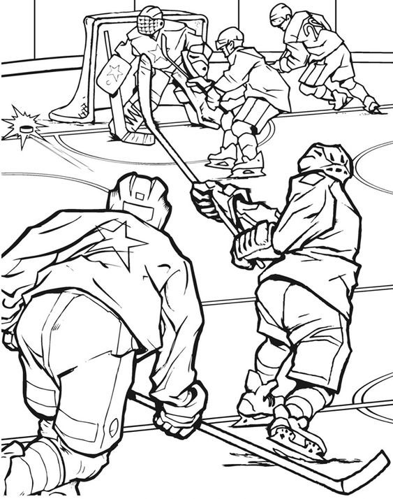 hockey coloring page