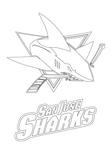 San Jose Sharks Coloring Page