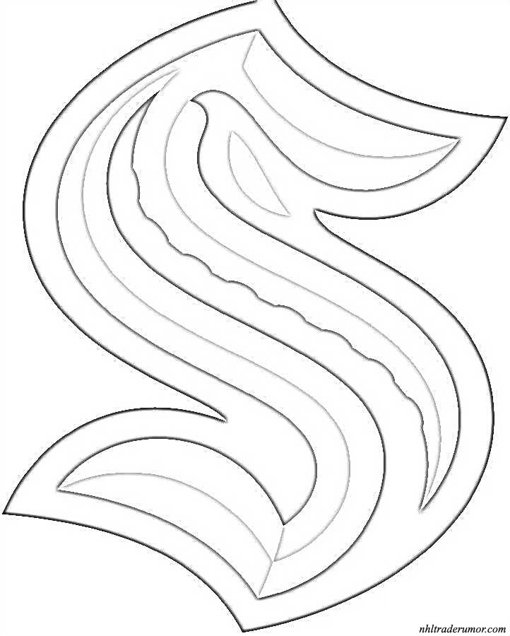 Seattle Kraken logo coloring page