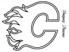 Calgary Flames logo coloring page