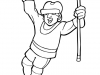 Hockey coloring page for kids