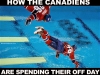 canadiens off day diving