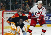 Carolina Hurricanes, Florida Panthers play final NHL tie game.