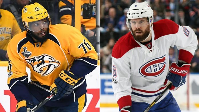 P.K. Subban Shea Weber June 29 NHL History