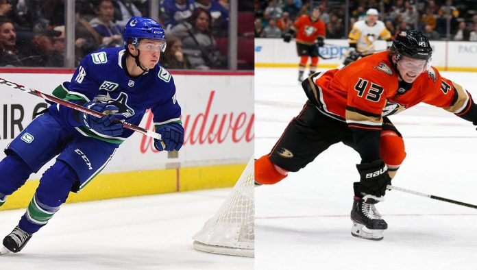 A Danton Heinen for Jake Virtanen trade is in the works, but can both teams agree on a trade as money is holding back the deal.
