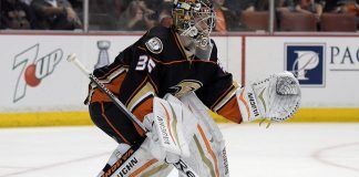 The Pittsburgh Penguins and Colorado Avalanche are showing interest in Anaheim Ducks goalie John Gibson.