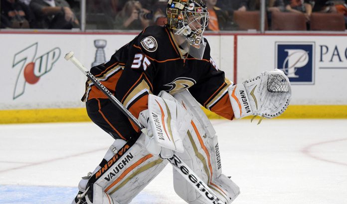 The Pittsburgh Penguins and Colorado Avalanche are showing interest in Anaheim Ducks goalie John Gibson.