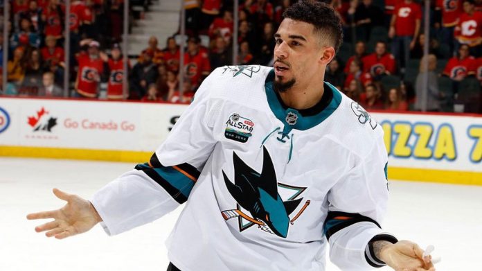 The San Jose Sharks are looking to trade Evander Kane. NHL Rumors have Kane not getting along with his teammates.
