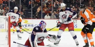 The Philadelphia Flyers may looking to package their first round pick to trade for Seth Jones or Johnny Gaudreau.