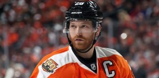 If the Philadelphia Flyers are out of a playoff position by the trade deadline, they could look at trading Claude Giroux.