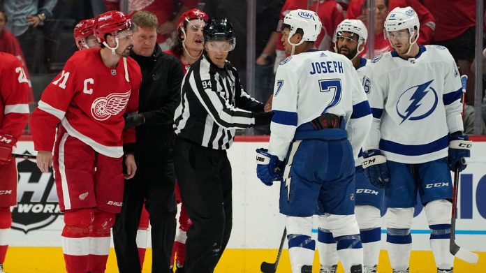 Dylan Larkin suspended one game for hit on Mathieu Joseph