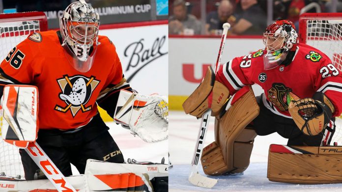 Will the Edmonton Oilers look to upgrade their goaltending? If they do, they could target Marc-Andre Fleury or John Gibson.