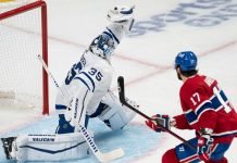 Toronto Maple Leafs goalie Petr Mrazek is expected to miss two weeks with the groin injury he suffered in the game against the Senators.