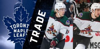 Maple Leafs acquired forward Ryan Dzingel & defenceman Ilya Lyubushkin from the Arizona Coyotes in exchange for forward Nick Ritchie + picks.