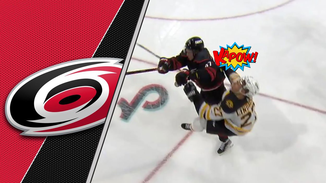 Andrei Svechnikov just absolutely rocked Hampus Lindholm. I say it was a clean hit, what say you?