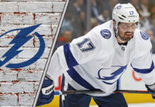 Picture of Alex Killorn. Will he test free agency or re-sign with the Tampa Bay Lightning.