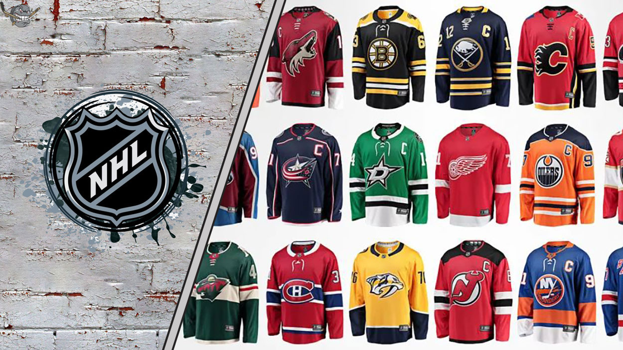 Picture of NHL Jersey's. Alex Ovechkin had the most sales of NHL jersey's.