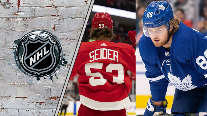 Moritz Seider for William Nylander trade in the works? Picture of Moritz Seider and William Nylander. Is a blockbuster trade in the works this summer?