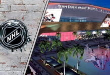 Picture of the Arizona Coyotes new arena concept in Temp, Arizona. Will the team relocate to Salt Lake City?