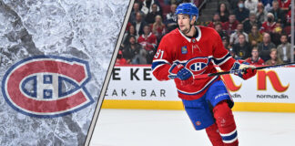 Picture of Sean Monahan. He has signed a 1-year contract extension with the Habs.