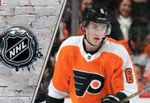 Picture of Travis Sanheim. The Canucks and Jets have interest in a trade.
