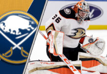 Picture of John Gibson. Will he be traded to the Buffalo Sabres?