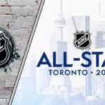 Picture of the NHL all-star game logo held in Toronto. Read about the latest NHL news for 2024.