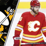 Picture of Noah Hanifin. Will the Calgary Flames trade him to the Pittsburgh Penguins?