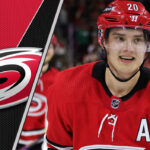 Picture of Sebastian Aho. He has signed an eight contract extension with the Hurricanes.