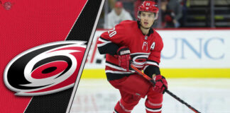 Picture of Sebastian Aho. Will the Hurricanes re-sign Aho to a long-term contract?