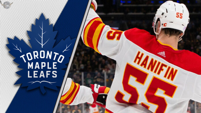 Will Noah Hanifin be traded ot the Toronto Maple Leafs? Picture of Noah Hanifin. Will he be traded to the Toronto Maple Leafs for William Nylander?