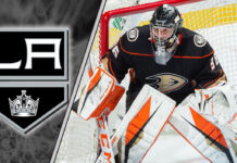 Picture of John Gibson. Will he be traded to the LA Kings?