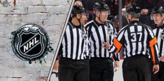 Picture of NHL referees. How much do the refs make?