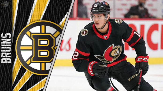 Will the boston Bruins trade for Shane Pinto? Picture of Shane Pinto. Will the Boston Bruins make a trade for him?