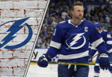 Picture of Steven Stamkos in a Tampa Bay Lightning jersey. Will the team not re-sign Stamkos?