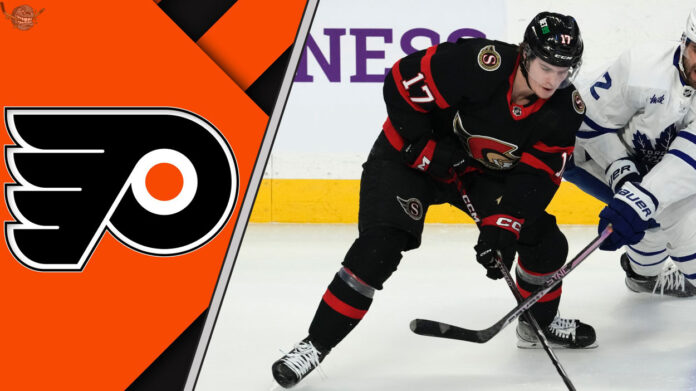 Will the Sens agree to trade Tyler Boucher to the Philadelphia Flyers? Picture of Ottawa Senators prospect Mathieu Joseph skating with the puck.