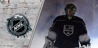 Picture of a LA kings goalie. Read about the impacts of betting on the NHL.