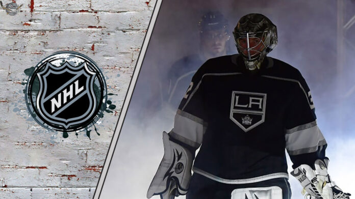 Picture of a LA kings goalie. Read about the impacts of betting on the NHL.