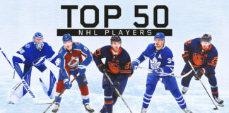 Picture of the top 50 players in the NHL for the 2023-2024 season.