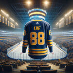 Buffalo Sabres Emerge as Top Contenders to Sign Patrick Kane Amidst NHL Rumors Patrick Kane in discussion, with Buffalo Sabres logo in the background, highlighting their strong interest in signing him.