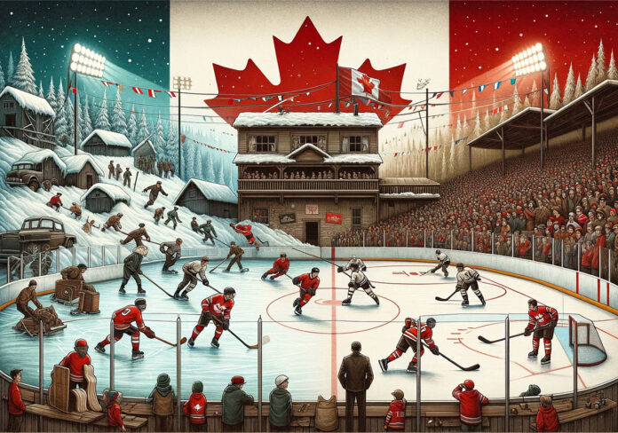Evolution of hockey in Canada Picture of the evolution of hockey in Canada.