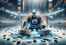 Picture of Jack Campbell in front on money. Will the Oilers buy him out?