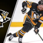 Sidney Crosby is on pace for 111 points Photo of Sidney Crosby in Pittsburgh Penguins gear celebrating a goal, symbolizing his 2023 season's success and contribution to team's NHL ranking.