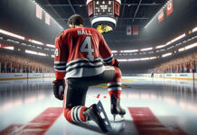 Taylor Hall injured on the ice, Blackhawks facing season without key forward