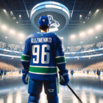 NHL Trade Rumors: Canucks Andrei Kuzmenko on the Trading Block? Andrei Kuzmenko in Canucks jersey, potential trade candidate for Vancouver Canucks