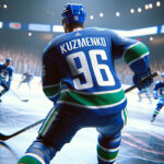 Andrei Kuzmenko Trade Rumors: What’s Next for the Canucks’ Winger? Andrei Kuzmenko in action, highlighting his skills amidst trade rumors in the NHL