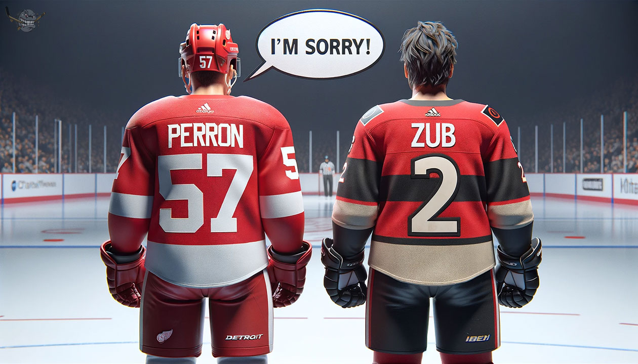 NHL suspends Red Wings' Perron 6 games for cross-checking Senators' Zub in  head