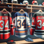 Jake Allen Trade Rumors: Hurricanes, Devils, Oilers Eyeing Canadiens Goalie Jake Allen in Montreal Canadiens Gear, with Logos of Hurricanes, Devils, and Oilers in Background