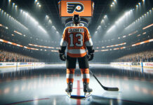 Johnny Gaudreau in action, potential key player in Flyers’ roster